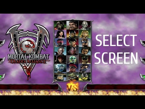 MORTAL KOMBAT DEADLY ALLIANCE - SELECT SCREEN (PS2)