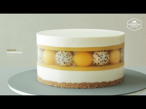 노오븐 망고 젤리 치즈케이크 만들기 : No Oven Mango Jelly Cheesecake Recipe | Cooking tree