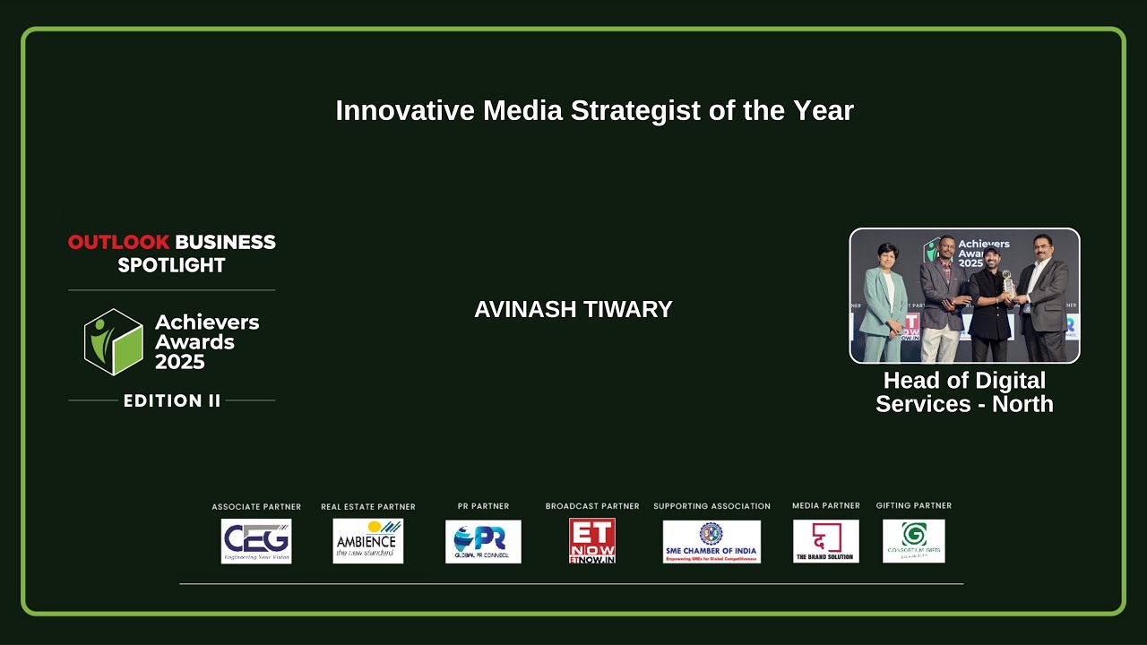 Avinash Tiwary | Innovative Media Strategist of the Year Award