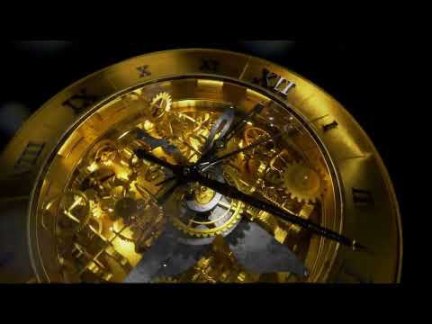 Golden Clockwork Time Animation Intro Motion Graphics