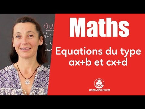 Équations du type ax+b=cx+d