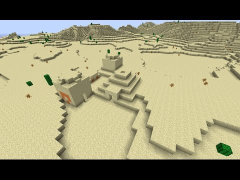 Minecraft seed Cool Npc village Spawn, desert temple, diamond loot 1.7.10
