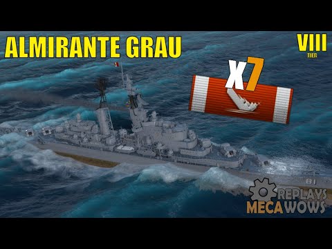 Almirante Grau 7 Kills & 122k Damage | World of Warships Gameplay