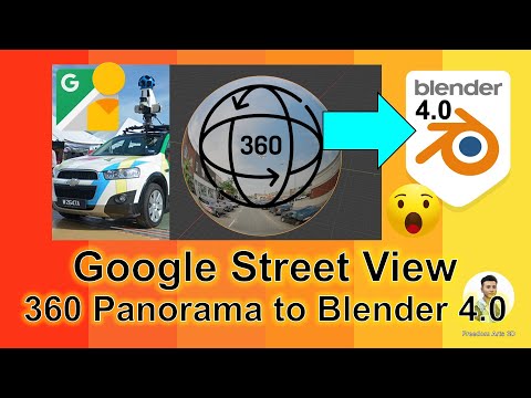 Google Street View to Blender 4.0 - 360 Panorama Sky Tutorial