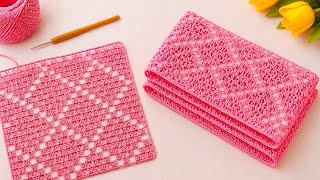 🌸Incredibly Beautiful Crochet Tile Pattern🌸 How to Make a Unique Pattern for All Projects