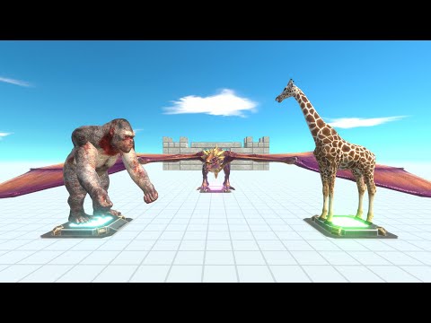 Dragon Fantasy vs Mutant Primates vs Animals - Animal Revolt Battle Simulator