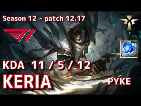 【KRサーバー/GM】T1 Keria パイク(Pyke) VS マオカイ(Maokai) SUP - Patch12.17 KR Ranked【LoL】