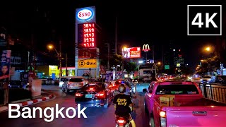 [4K] Bangkok Night Drive - Driving Downtown - April 2022 | Motorcycle Tour