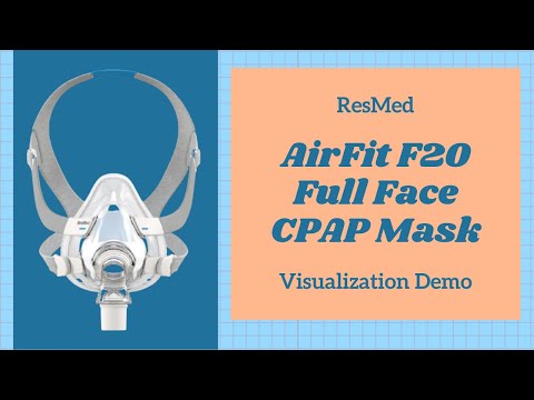 ResMed AirFit F20 Full Face CPAP Mask Visualization Demo