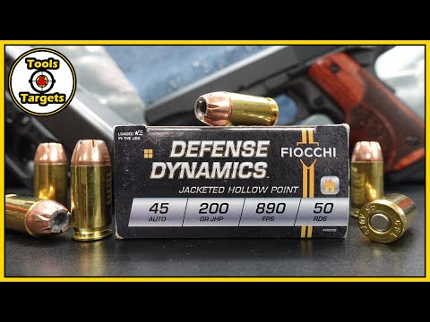Fiocchi Slow-Pokey!...Fiocchi Defense Dynamics .45 Auto Self-Defense AMMO Ballistic Gel Test!