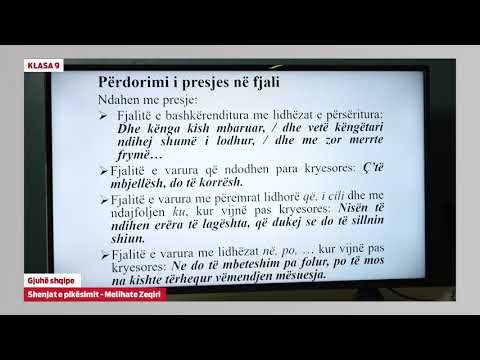e Mesimi Klasa 9 - 9053 Gjuhë Shqipe - Shenjat e pikësimit