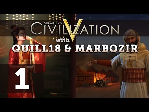 Civilization 5 Deity Twins Multiplayer ft. Quill18 - Part 1