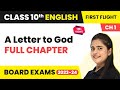 A Letter To God Full Chapter Explanation Summary Class 10 English Chapter 1 2025 26