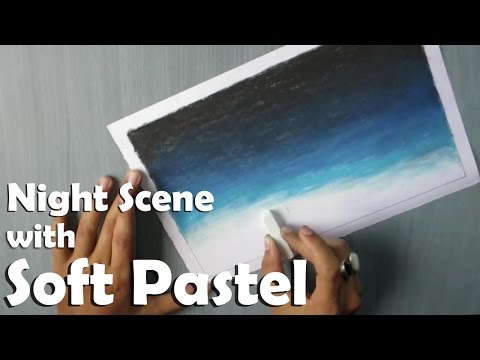 Beginners Drawing | How to Draw a night sky with Soft Pastel