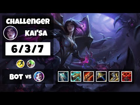 Kai'Sa vs Jinx KOREAN Challenger BOT (6/3/7) - v11.8