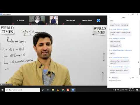 Political Science FORMS OF GOVT by Sir ALI NAQVI World Times