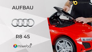 Kinder Elektroauto AUDI R8 4S SPYDER - Aufbau Video | Montage | Anleitung | Hilfe | Tipps | Miweba