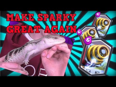 SPARKY THE LIZARD AND SPARKY THE CARD?? TROLLING ON CLASH ROYALE WITH A LIZARD ON MY SHOULDER!!!