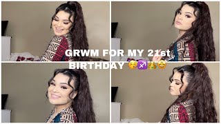 GRWM FOR MY 21st 🥳♐️🤪***HOW I INSTALL MY PONYTAIL ***