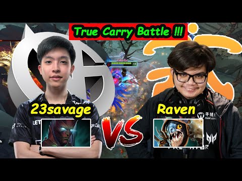 True Carry Battle !! VG.23savage [Terrorblade] vs Fnatic Raven [Slark] Dota 2 Perspective Gameplay