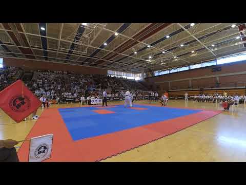VI IFK WORLD CHAMPIONSHIP KYOKUSHIN KARATE   Agnes Westrin (Sweden) vs Valence Bickel (Netherland)