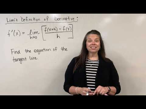 Limit Definition of Derivative: Find the Equation of a Tangent Line (Dr. April Ström)