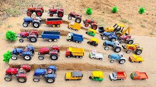 Jcb tractor video | Mini tractor trolley parking video | jcb cartoon | tractor gadi  