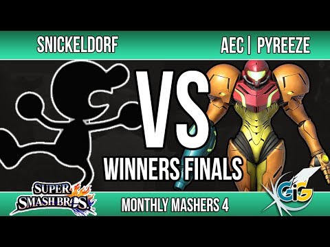 GiG- Monthly Mashers 4- Smash 4- WINNERS FINALS- AEC|Pyreeze (Samus) VS Snickeldorf (MR.G&W)