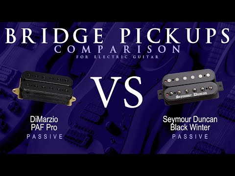 DiMarzio PAF PRO vs Seymour Duncan BLACK WINTER - Passive Bridge Guitar Pickup Comparison Tone Demo