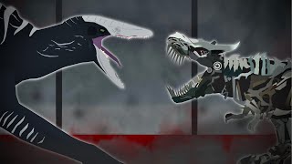 Skullcrawler vs Grimlock | Monsterverse vs Transformers | (Sticknodes Animated Fight)