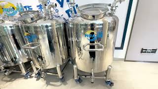 316L pneumatic mixing tank storage tank for perfume cosmetic chemical liquid with sample valve
