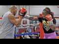CLARESSA SHIELDS FIRST LOOK TRAINING FOR SAVANAH MARSHALL - NO MERCY PAD WORK AHEAD OF FIGHT!