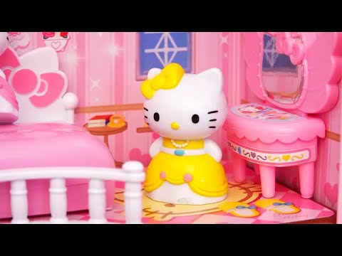 Hello Kitty and Mimi Princesses and the Crying Dragon 💖  Family Fun Playing in Hello Kitty Dollhouse Video