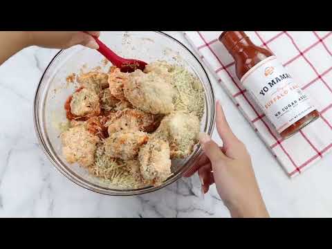 Air Fried Cauliflower with Buffalo Sauce | Yo Mama's Foods