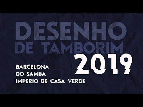 Desenho de Tamborim - Império de Casa Verde - Carnaval 2019 - Barcelona do Samba