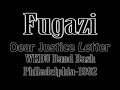 Fugazi - Dear Justice Letter from WKDU Philly Show (Pixelvision)