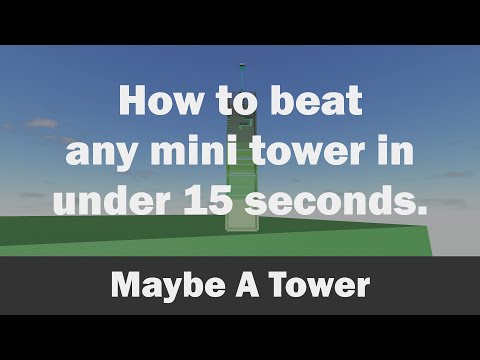 JToH tip - How to beat any mini tower in under 15 seconds (Monthly Challenge)
