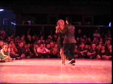  Sebastian Arce  and  Mariana Montes  are  dancing  to  the  milonga  "  Milonga De Mis Tiempos  "