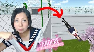 Yandere-chan fall from the rooftop! Yandere bug testing squad!