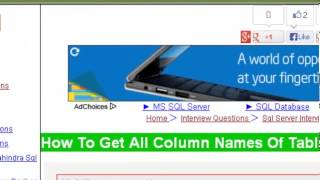How to get all column names of table in sql server