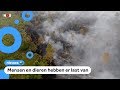 Aziatische landen zitten in de rook door bosbranden