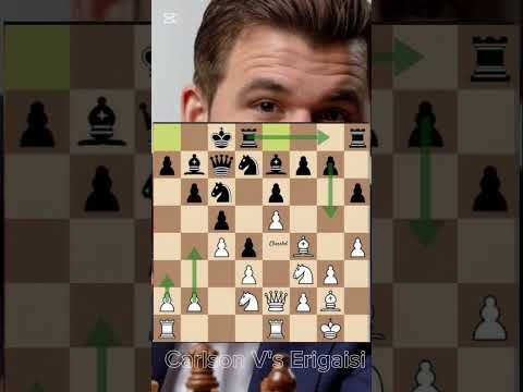 MAGNUS CARLSON PAWN STORMS IN CHESS || Erigaisi vs Carlsen|| #chess #checkmate #trending