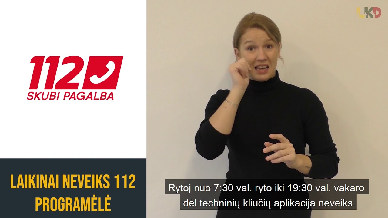 Laikinai neveiks 112 programėlė