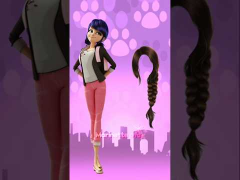 MLB marinette as diffrent hair style // #miraculous #shorts #viral #video #youtubeshorts
