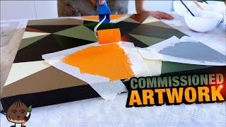 Auftragskunst im Tarn-Look – Militär-Farben & Orange Akzent! #feldjäger