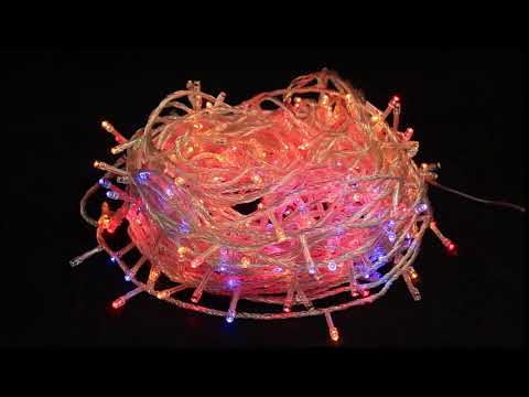 Гирлянда LED нить на елку Разноцветная 28 метров 400 LED Laplandia новогодняя от сети прозрачный провод (m.01.5T.400-) - фото 1 - id-p1274414803