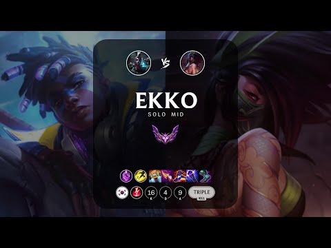 Ekko Mid vs Akali - KR Master Patch 12.22