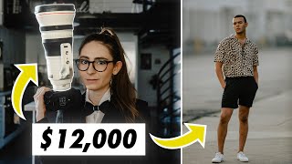 Shooting a MALE MODEL w/ a 400mm Portraits + $12,000 Lens