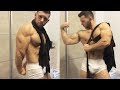 GIANT HANDSOME BOY CRUSHING T-SHIRT WITH BIG MUSCLES