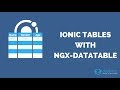 Creating Ionic Datatable With ngx-datatable